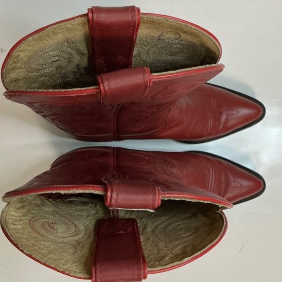 Tony Lama women’s red leather western boots size 6 - Picture 4 of 9